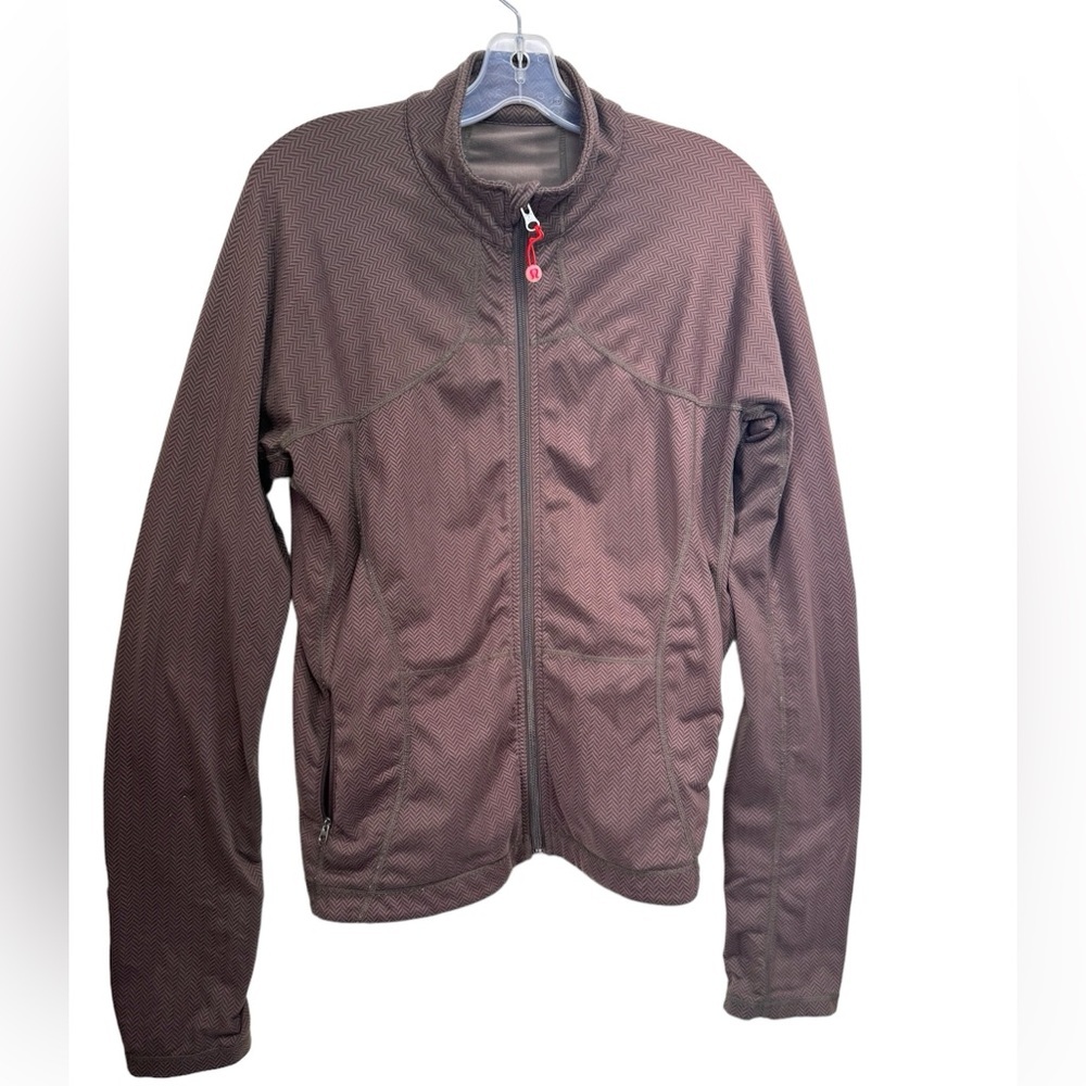 Lululemon Define Jacket Zip Up Fitted Luon Pockets Stretch Yoga Herringbone Top